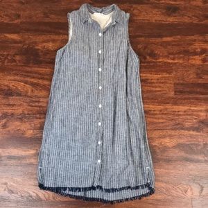 Button down tank top dress